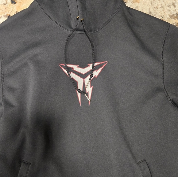 Nike Kobe Bryant Black Mamba Logo Therma Hoodie Sweatshirt Fleece Line Grey M - Picture 1 of 6